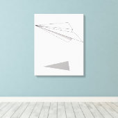 Papieren vliegtuig canvas afdruk (Insitu (Houten vloer))