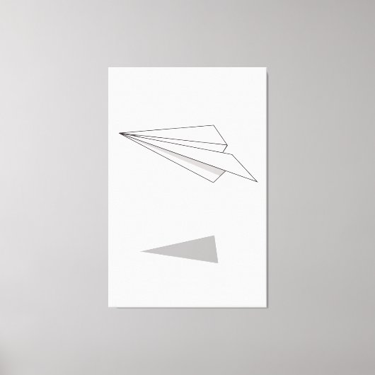 Papieren vliegtuig canvas afdruk (Voorkant)
