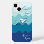 Papieren vliegtuig | Het avontuur begint Case-Mate iPhone Case (Achterkant)