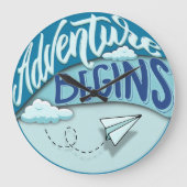 Papieren vliegtuig | Het avontuur begint Grote Klok (Voorkant)