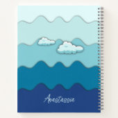 Papieren vliegtuig | Het avontuur begint | Uw reis Notitieboek (Achterkant)