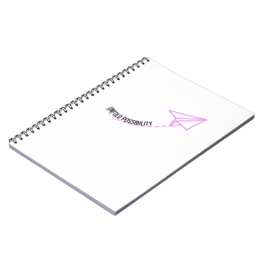 Papieren vliegtuig in Flight Spiral Notitieboek (Linkerzijde)