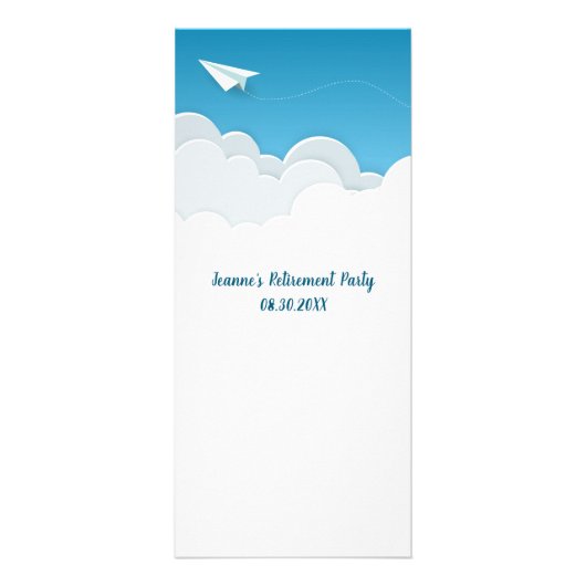 Papieren vliegtuig in het menu Luchtruim (Achterkant)