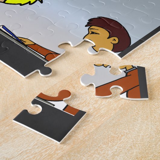 Papieren vliegtuig Jigzaag Puzzle Legpuzzel (Zijkant)