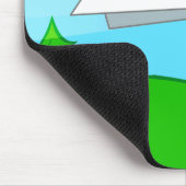 Papieren vliegtuig Mousepad Muismat (Hoek)