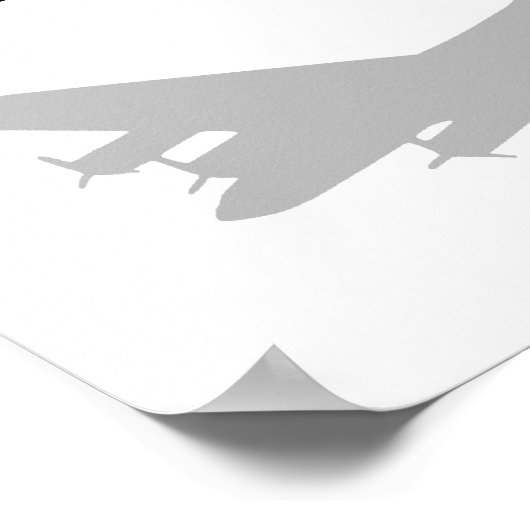 Papieren vliegtuig overactieve verbeelding poster (Hoek)