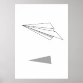Papieren vliegtuig poster (Voorkant)