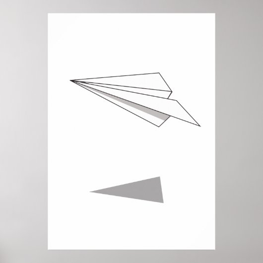 Papieren vliegtuig poster (Voorkant)