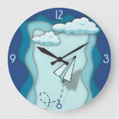 Papieren vliegtuig | Reis begint met één reis Grote Klok (Voorkant)