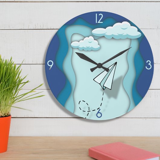 Papieren vliegtuig | Reis begint met één reis Grote Klok