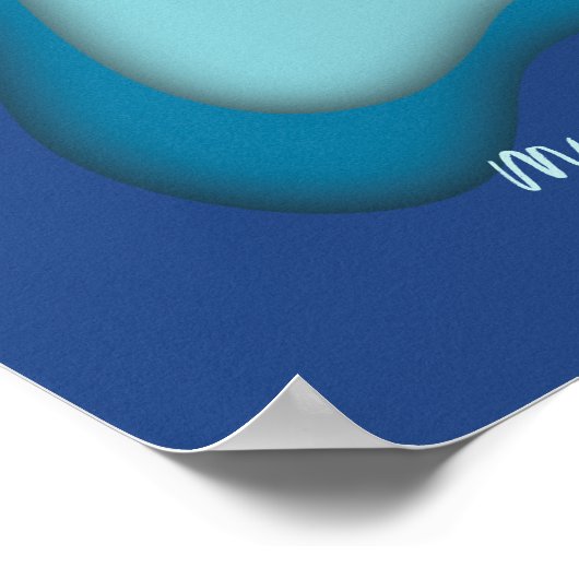 Papieren vliegtuig | Reis begint met één reis Poster (Hoek)