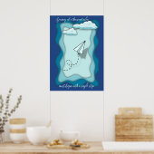 Papieren vliegtuig | Reis begint met één reis Poster (Keuken)