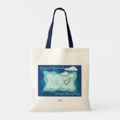 Papieren vliegtuig | Reis begint met één reis Tote Bag (Achterkant)