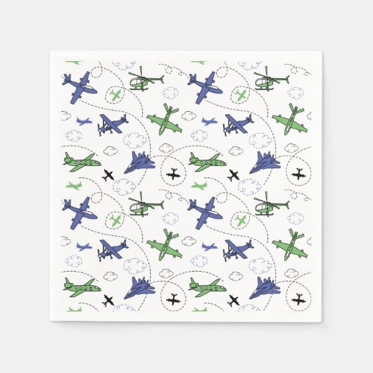 Papieren vliegtuig servet (Voorkant)