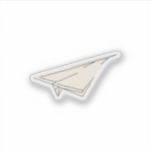 Papieren vliegtuig sticker (Voorkant)