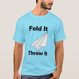 Papieren Vliegtuig Vouw het en Gooi het T-shirt