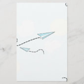 papieren vliegtuigen briefpapier (Voorkant)