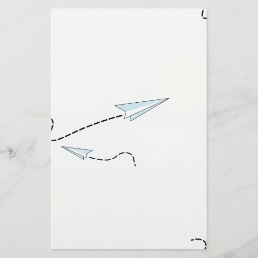 papieren vliegtuigen briefpapier (Voorkant)