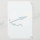 papieren vliegtuigen briefpapier (Voorkant / Achterkant)