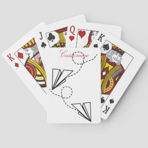 Papieren vliegtuigen die Thunder_Cove vliegen Pokerkaarten