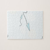 papieren vliegtuigen legpuzzel (Horizontaal)