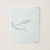 papieren vliegtuigen legpuzzel (Verticaal)