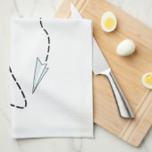 papieren vliegtuigen theedoek (Quarter Fold)