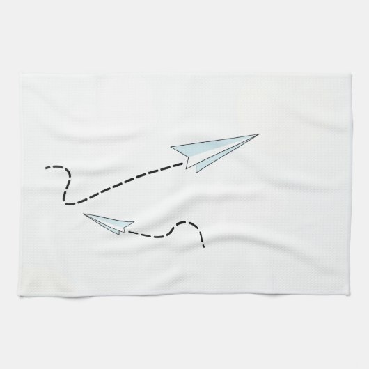 papieren vliegtuigen theedoek (Horizontaal)
