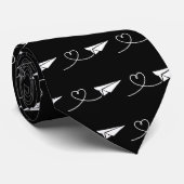 Papieren vliegtuighart stropdas (Opgerold)