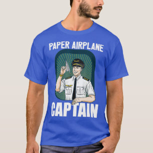 Papieren vliegtuigkapitein papieren zweefvliegtuig t-shirt