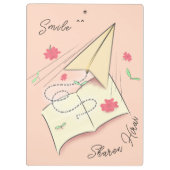 Papieren vliegtuigklembord | Ga weg Klembord (Achterkant)