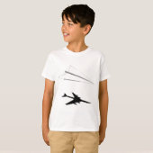 Papieren Vliegtuigschaduw 747 A340 A380 T-shirt (Voorkant volledig)
