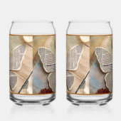 Papieren Vlinder Frisdrank Glas (Links)