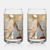 Papieren Vlinder Frisdrank Glas (Rechts)