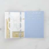 Papieren vlinder groeten kaart (Binnen)