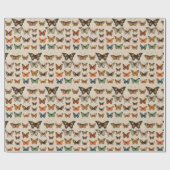 Papieren vlinders inpakken cadeaupapier (Vlak)