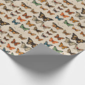 Papieren vlinders inpakken cadeaupapier (Hoek)