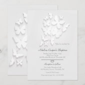 Papieren vlinders uitnodiging (Voorkant / Achterkant)