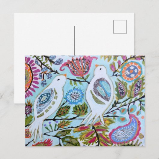 Papieren vogels I Briefkaart (Voorkant / Achterkant)