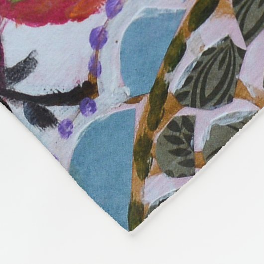 Papieren vogels I Fleece Deken (Hoek)