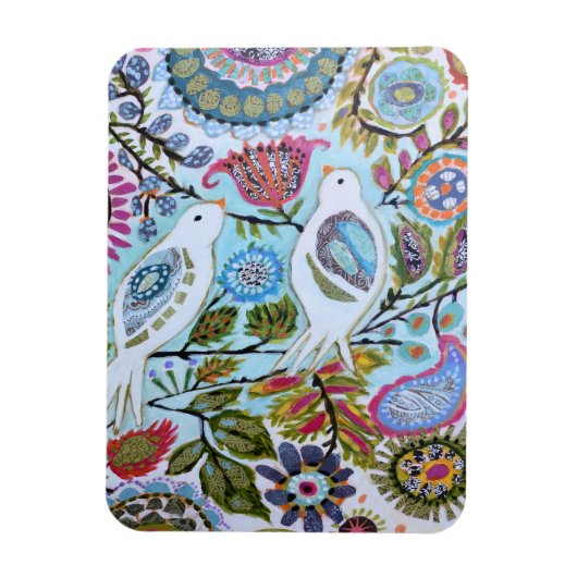 Papieren vogels I Magneet (Verticaal)