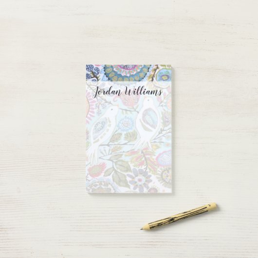 Papieren vogels I Post-it® Notes (Op bureau)