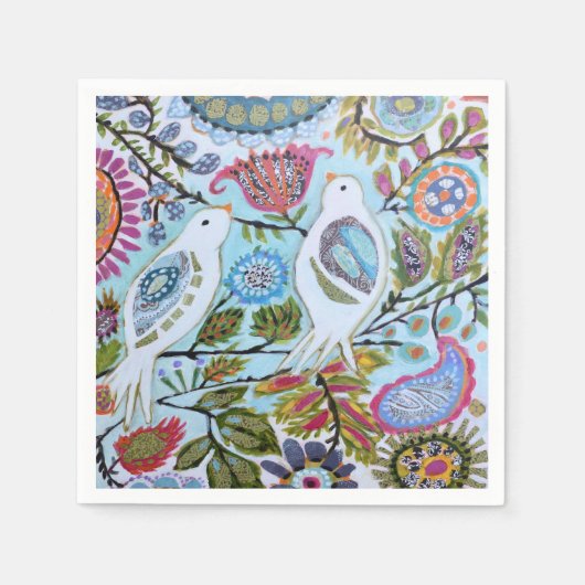 Papieren vogels I Servet (Voorkant)