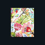 Papieren vogels II Canvas Afdruk<br><div class="desc">Deze zoete afdruk kenmerkt kleurrijke papiervogels | Door Karen Fields</div>