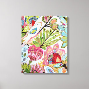 Papieren vogels II Canvas Afdruk