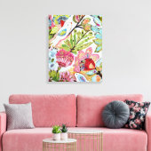 Papieren vogels II Canvas Afdruk (Insitu (Woonkamer))