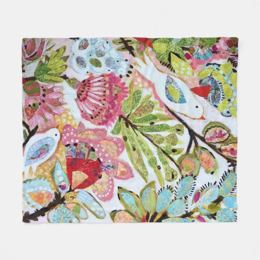 Papieren vogels II Fleece Deken (Voorkant (Horizontaal))