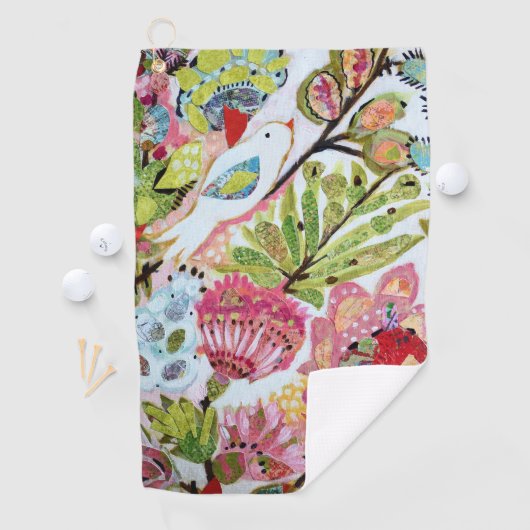 Papieren vogels II Golfhanddoek (Insitu)