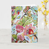 Papieren vogels II Kaart (Gele Bloem)