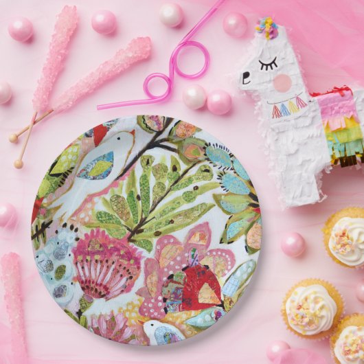 Papieren vogels II Papieren Bordje (Feest)